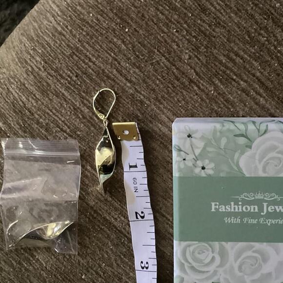 925 Sterling Silver Long Twisted  Leverback Drop Dangling Earrings for Women - Picture 3 of 5